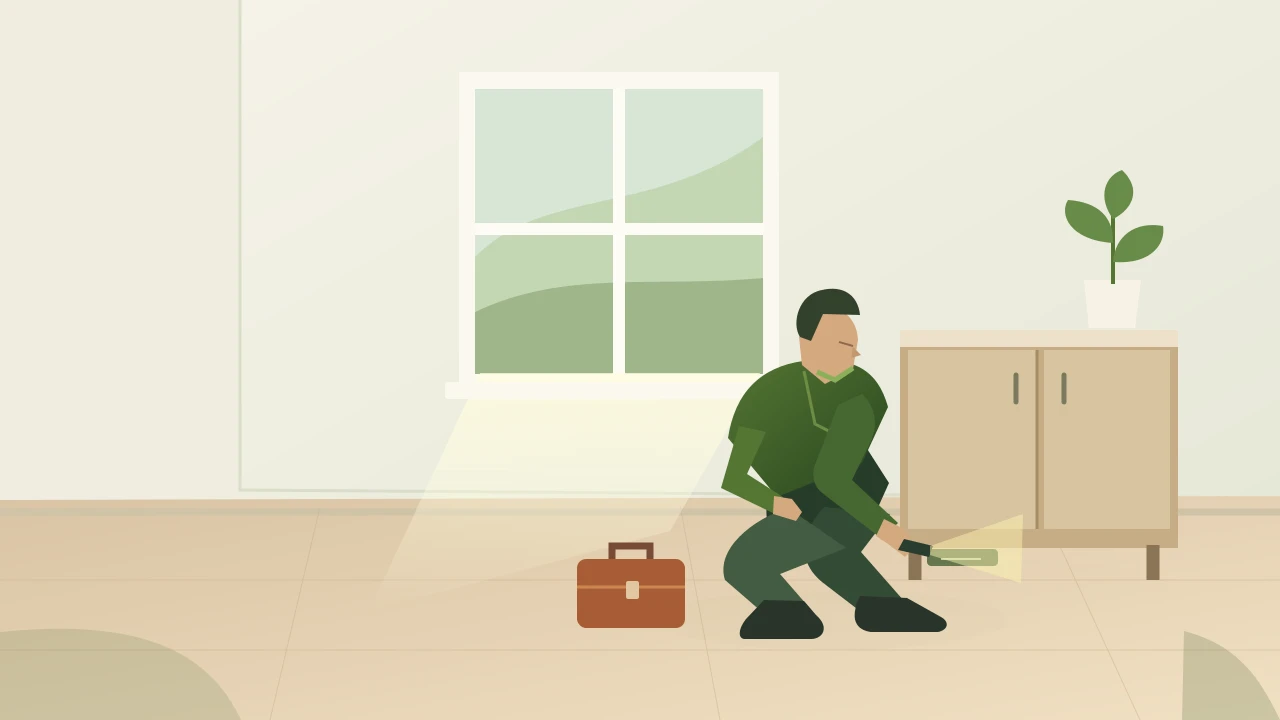 Illustration d’un contrôle des accès de rongeurs dans un logement